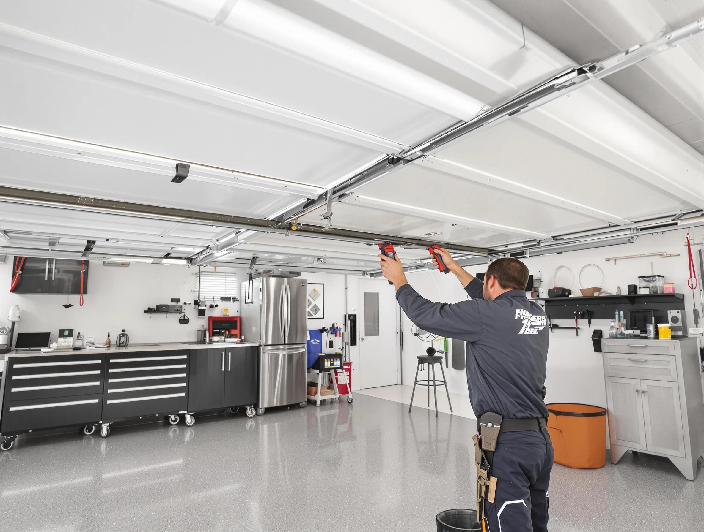 Overhead garage door repair service by Leeds Garage Door Repair in Leeds