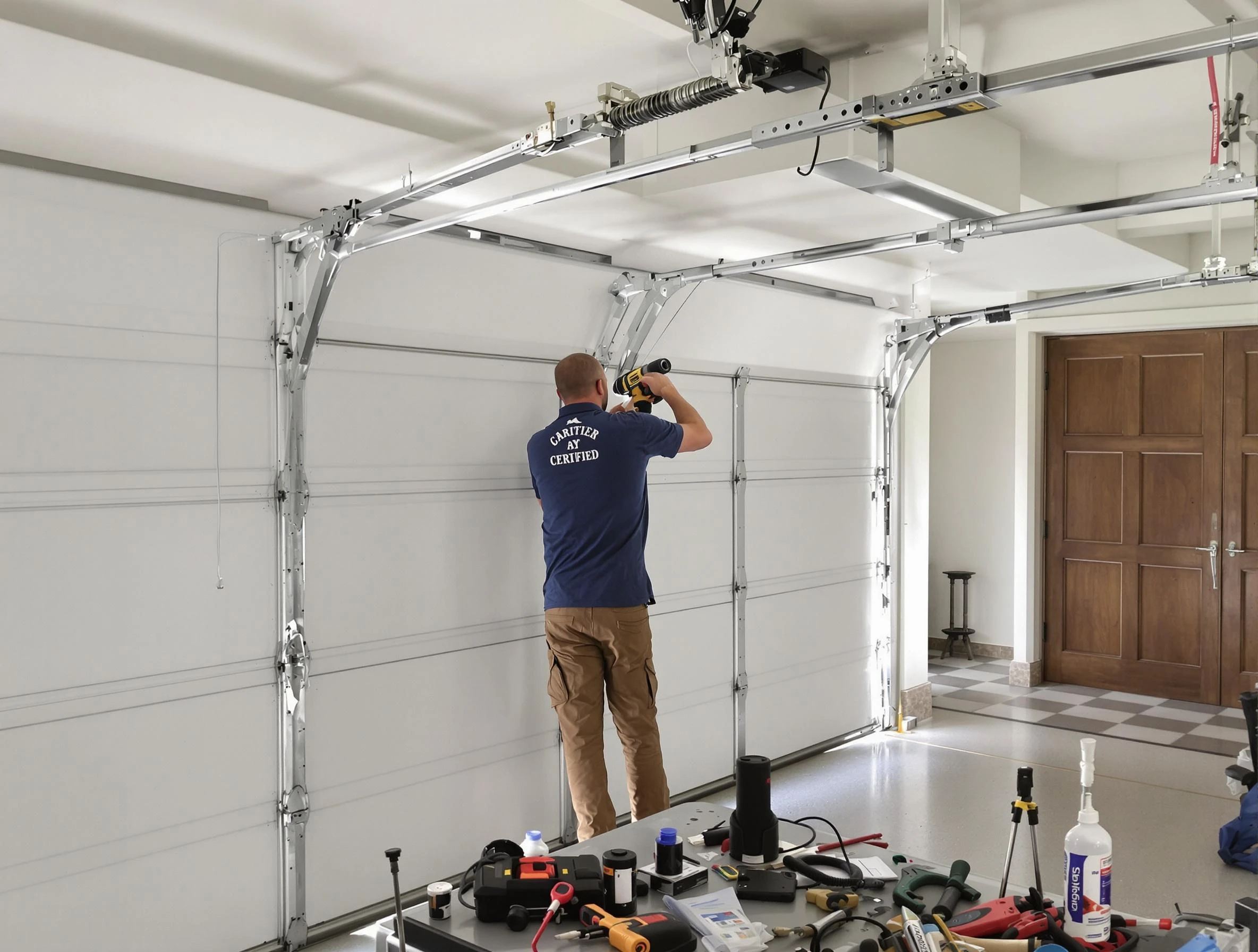 Leeds Garage Door Repair certified technician performing precision garage door repair in Leeds