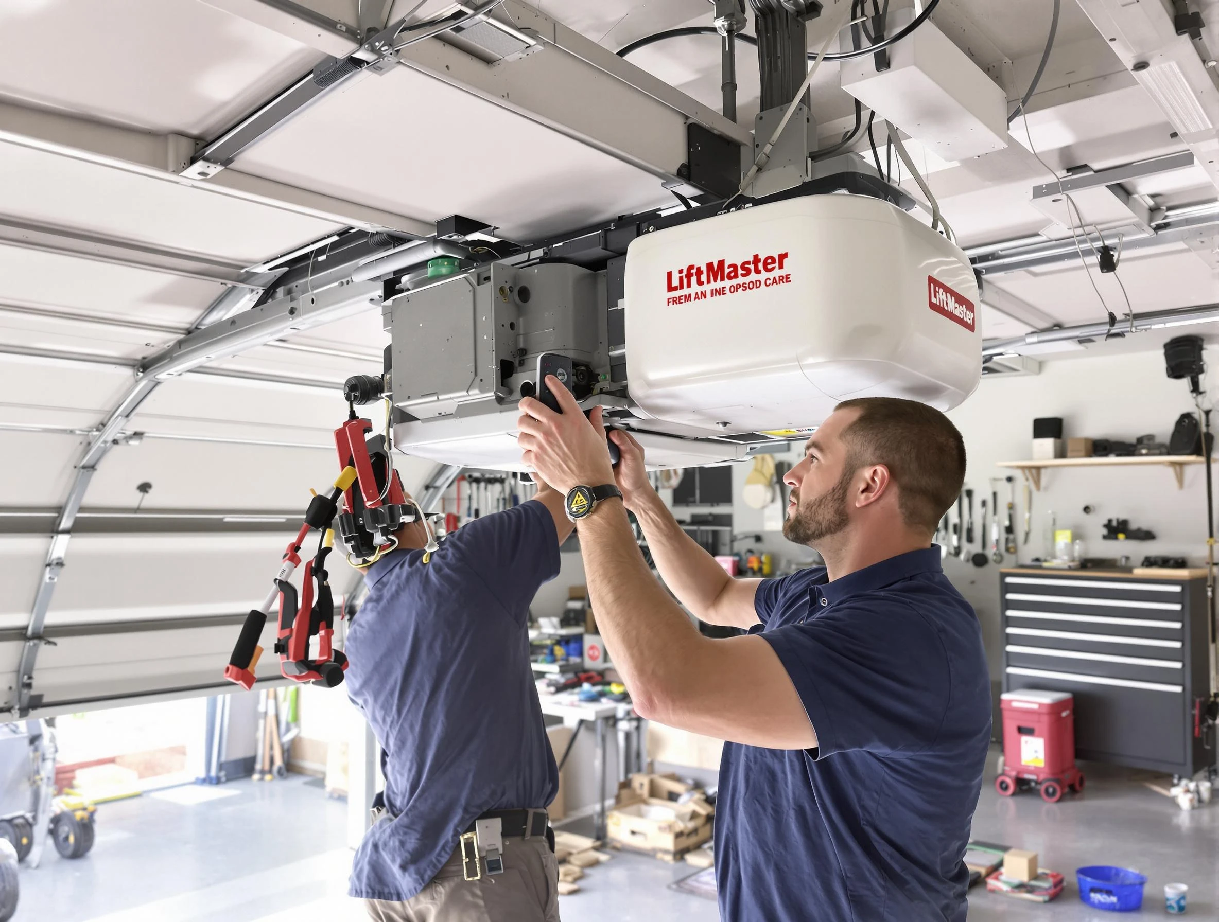 Leeds Garage Door Repair technician performing advanced diagnostics on garage opener in Leeds