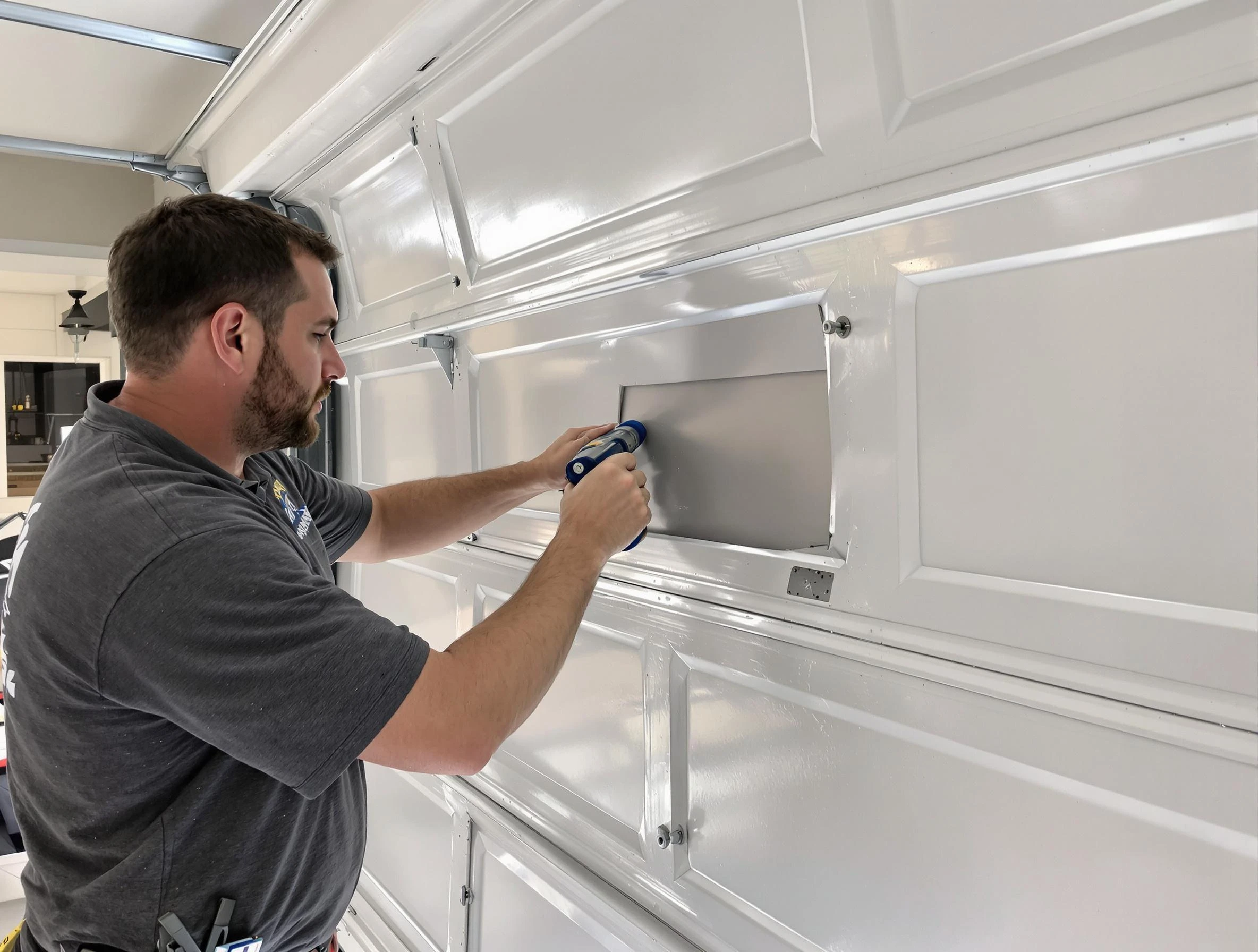 Garage door panel repair by Leeds Garage Door Repair in Leeds