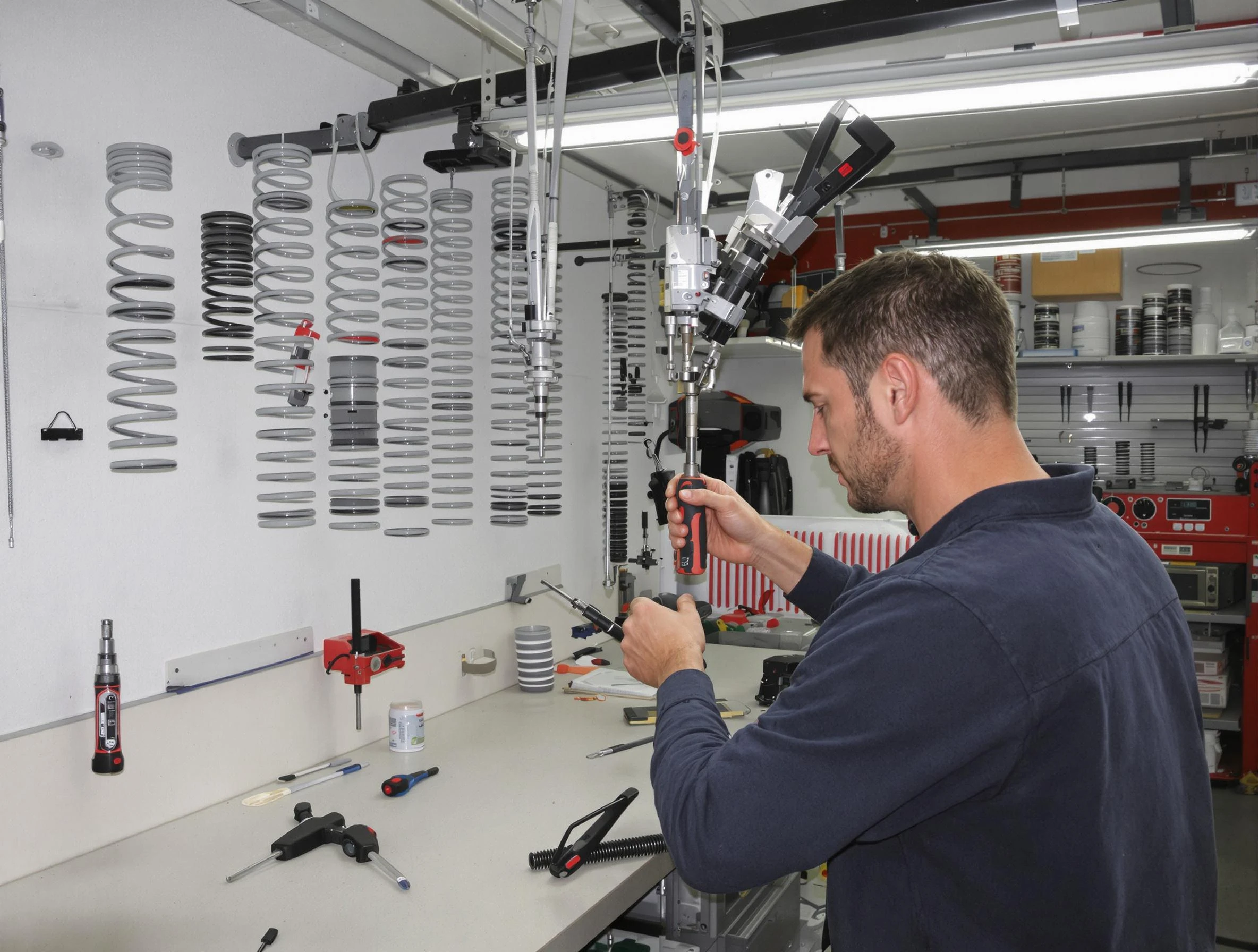 Leeds Garage Door Repair safety certified technician performing precision spring replacement in Leeds